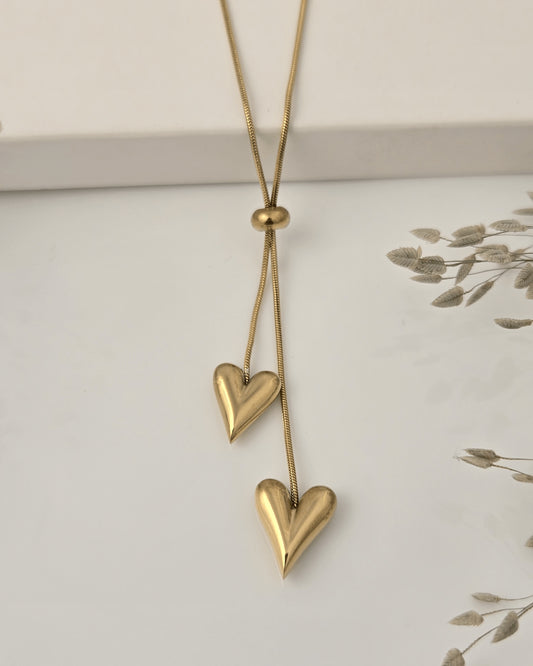 Heart to Heart Pendant - Demifine 18KT Gold Plated
