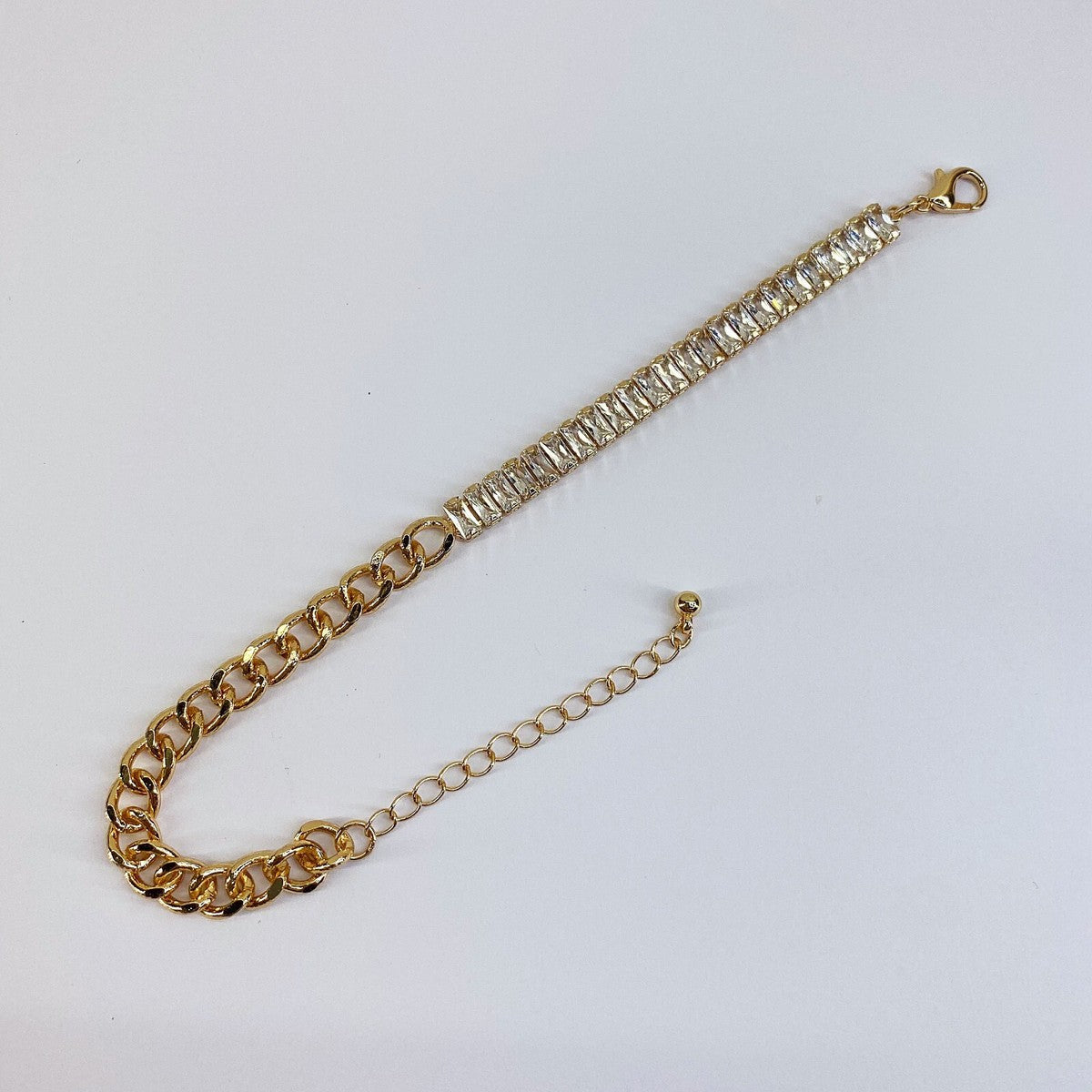 Linked to You Cubic Zirconia Tennis Bracelet - Demifine 18KT Gold Plated