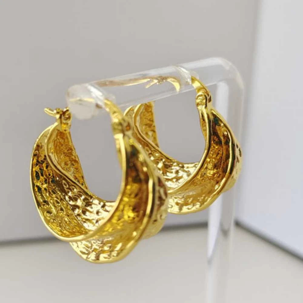 Sella hoop Earring - Demifine 18KT Gold Plated