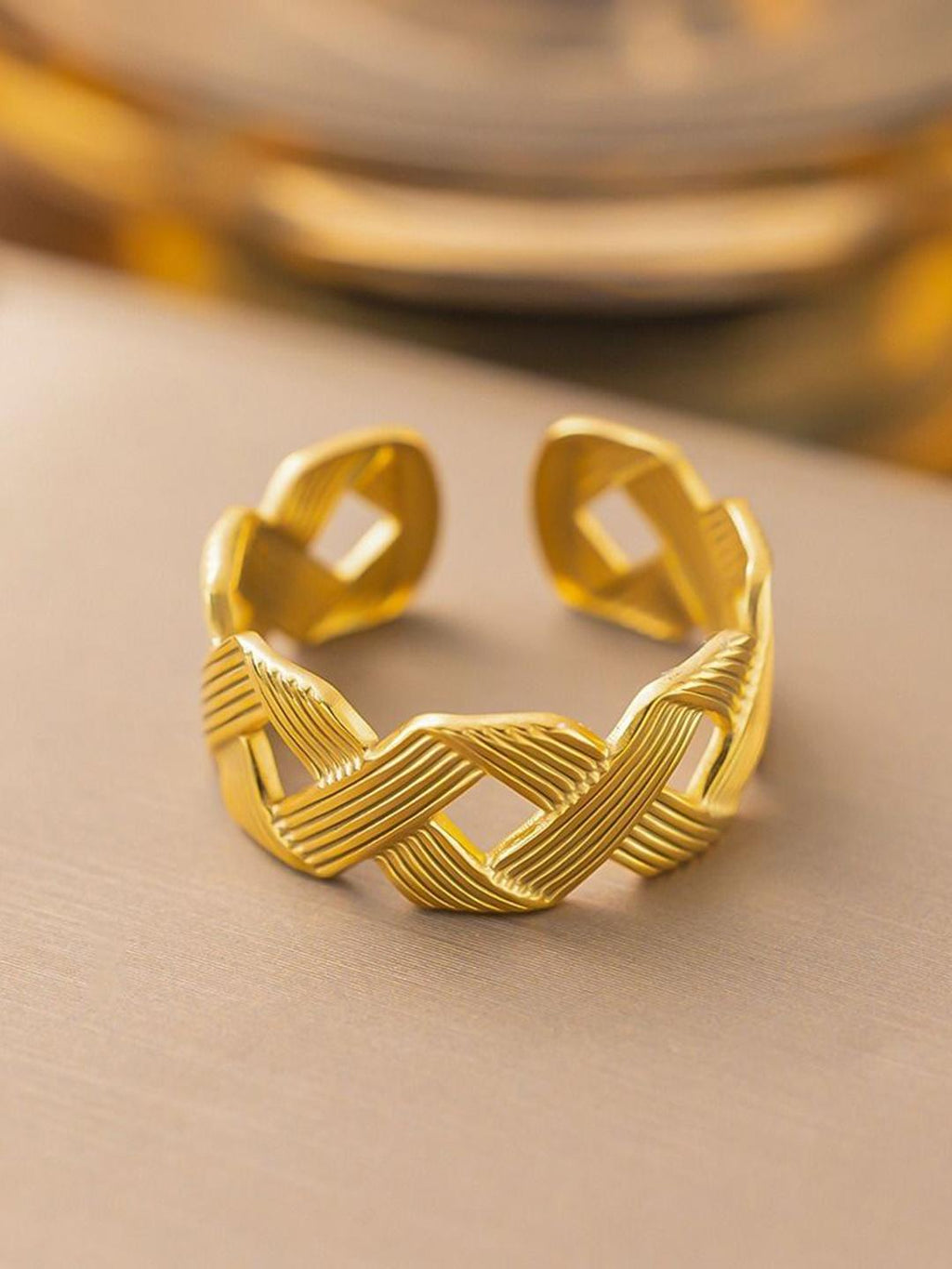 Muse Link Wrap Ring - Demifine 18KT Gold Plated
