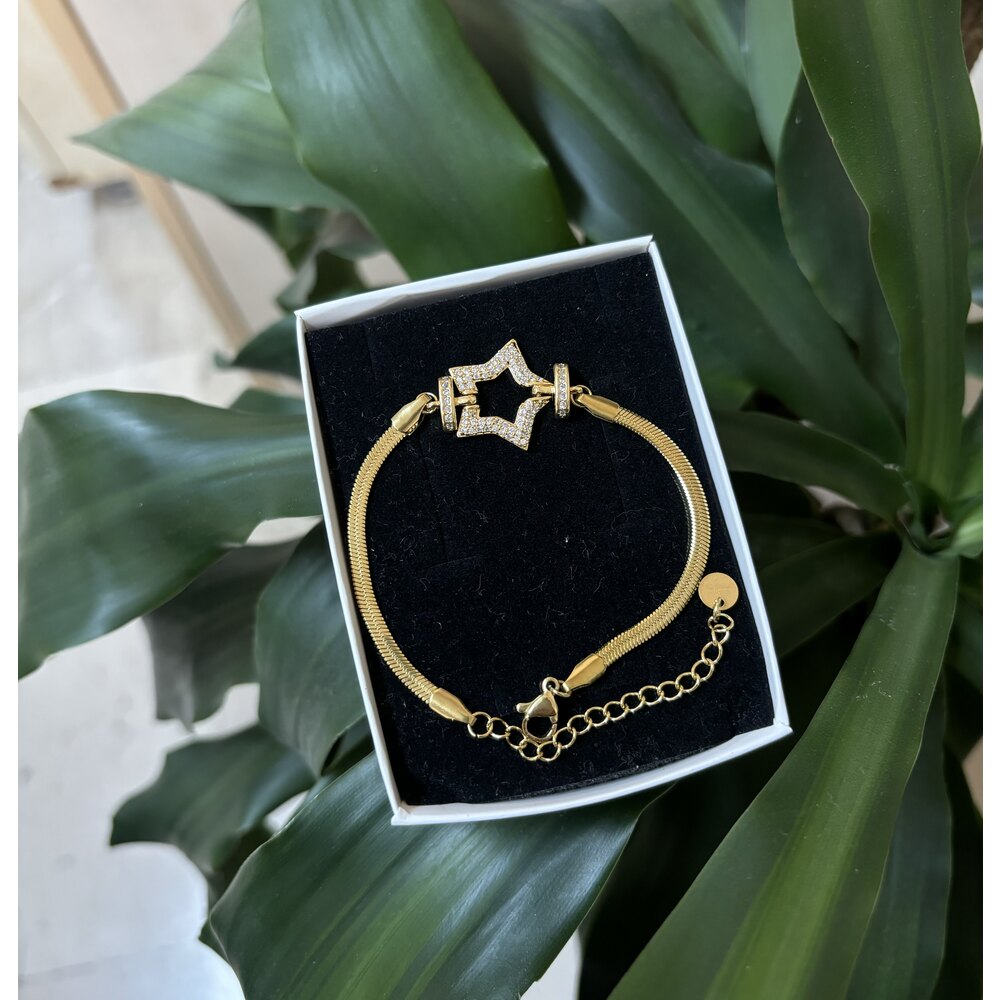 Starry Night Zirconia Bracelet - 18 KT Gold Plated