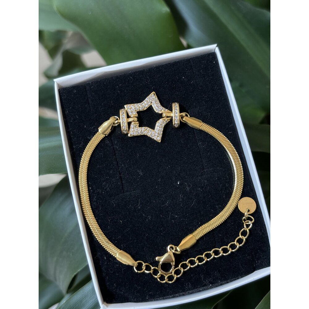 Starry Night Zirconia Bracelet - 18 KT Gold Plated