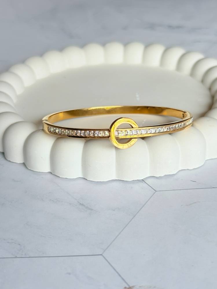 The Infinity Dial Cuff Bracelet - 18KT Gold Plated