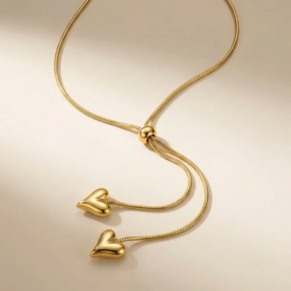Heart to Heart Pendant - Demifine 18KT Gold Plated