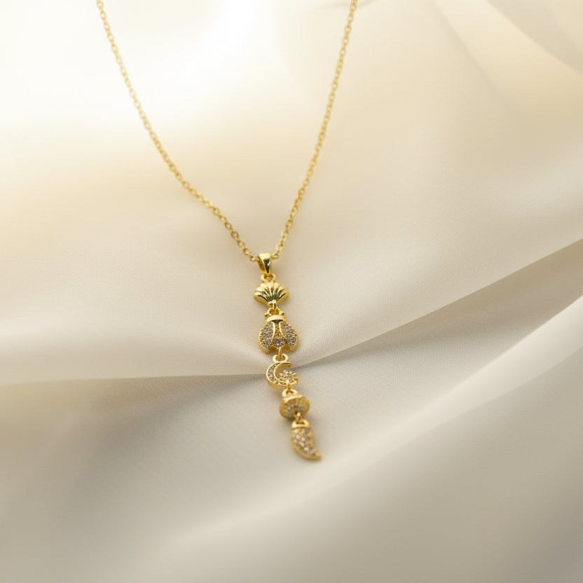 The Tide & Twilight Pendant -18KT Gold Plated