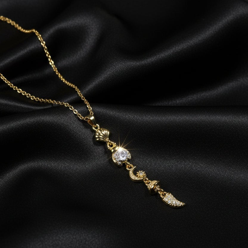 The Tide & Twilight Pendant -18KT Gold Plated