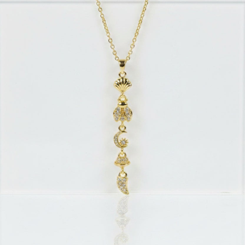 The Tide & Twilight Pendant -18KT Gold Plated