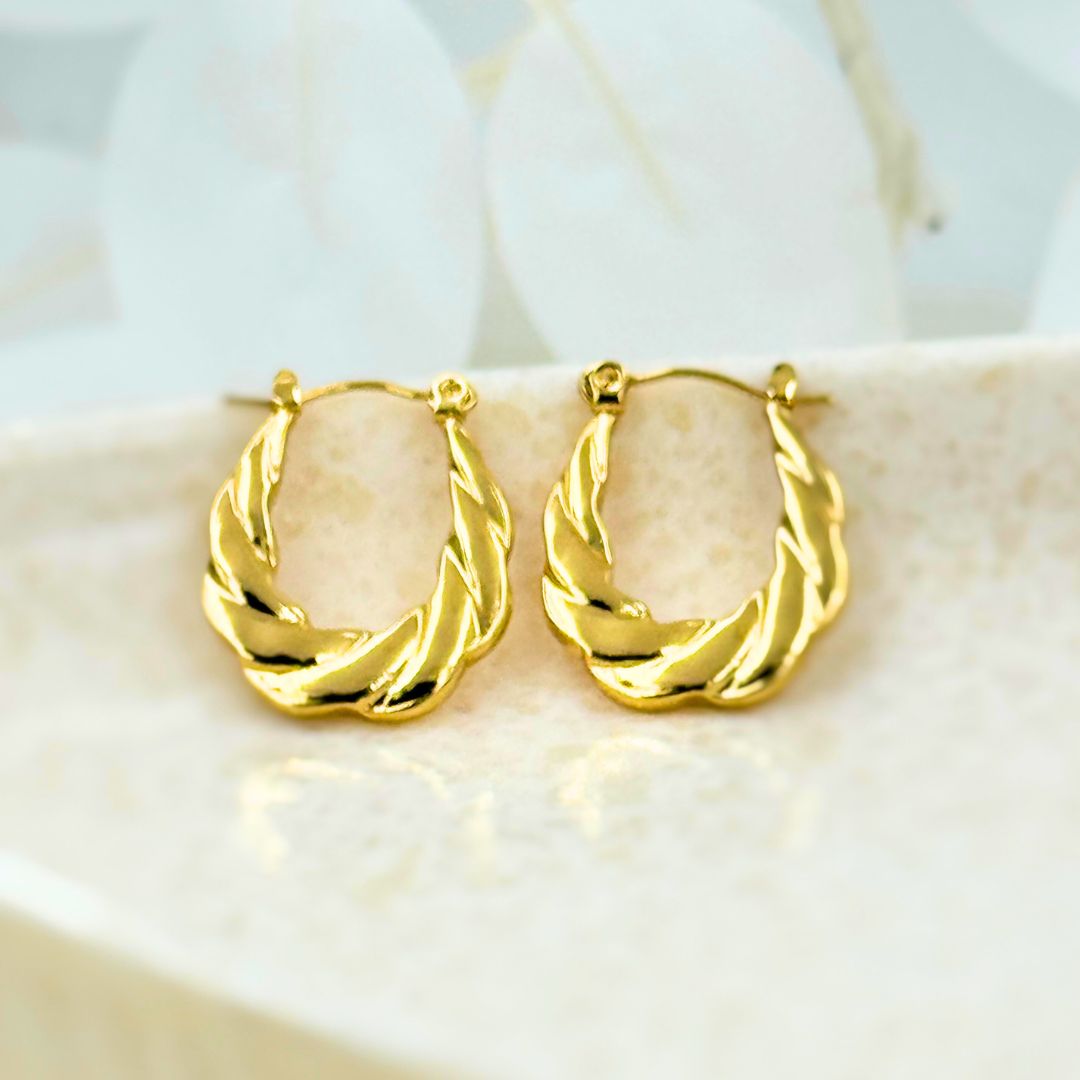 You are Twisted hoop Earring - Demifine 18KT Gold Plated (Copy)