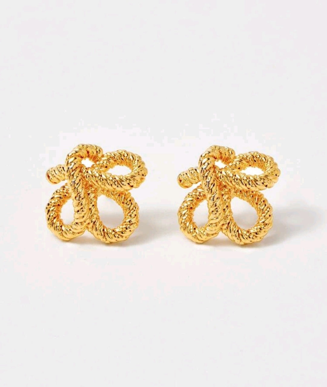 Infinity Rope Knotted Stud Earring - Demifine 18KT Gold Plated