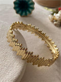 Ridgeline Sculptural Cuff Bracelet - 18KT Gold Plated