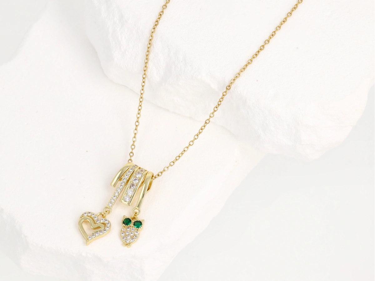 Soul & Sage Emerald Pendant - 18KT Gold Plated
